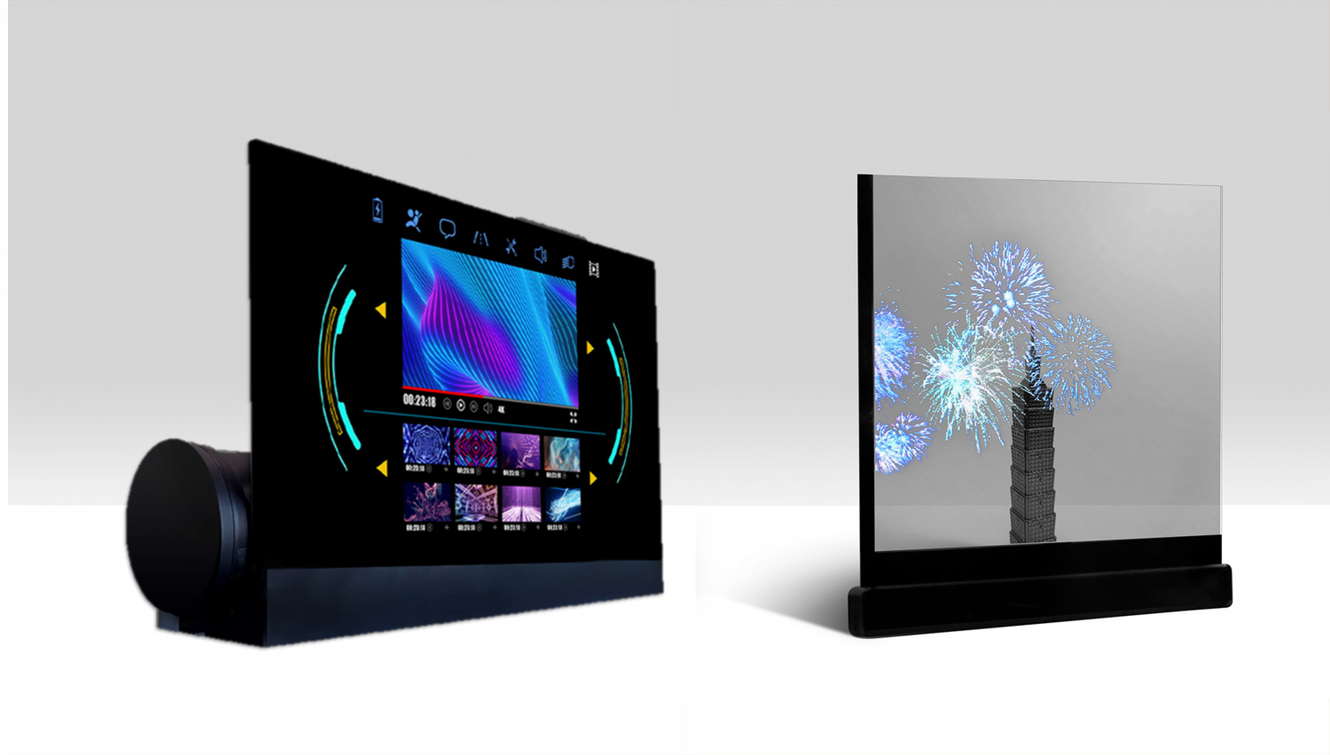 可捲式、折疊性、高透明